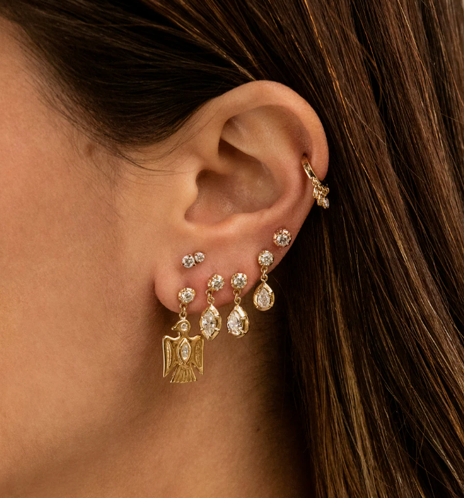 SOPHIA DIAMOND + MARQUISE CENTER THUNDERBIRD DROP STUD