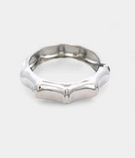 Load image into Gallery viewer, BAMBOO SILVER BANGLE
