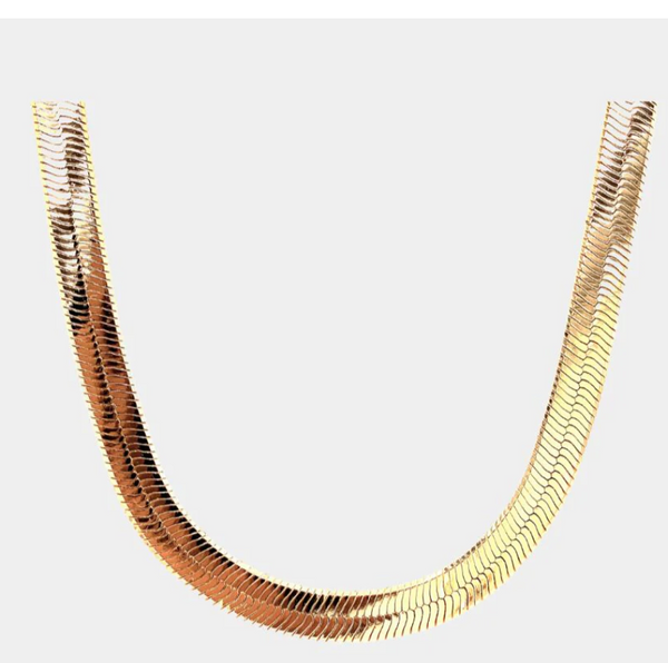 GOLD HERRINGBONE NECKLACE