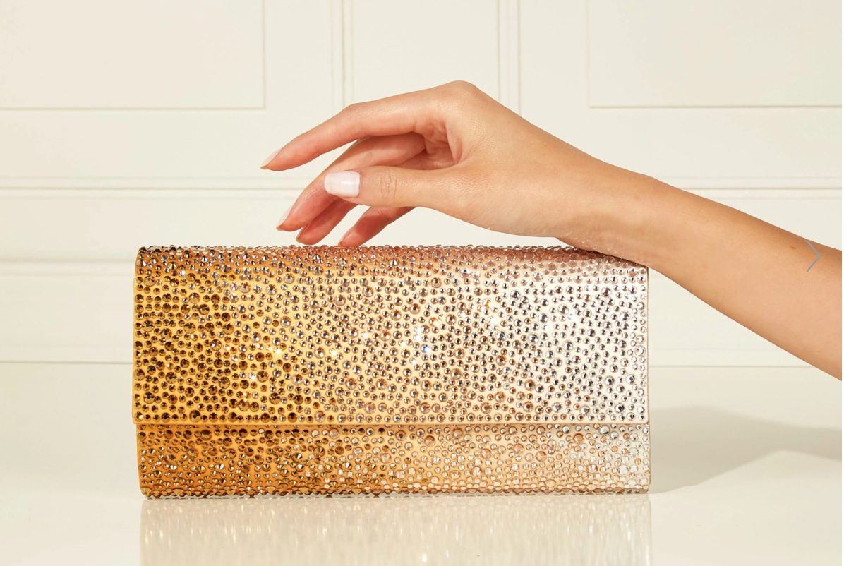 Perry Crystal Caviar Gradient Golden