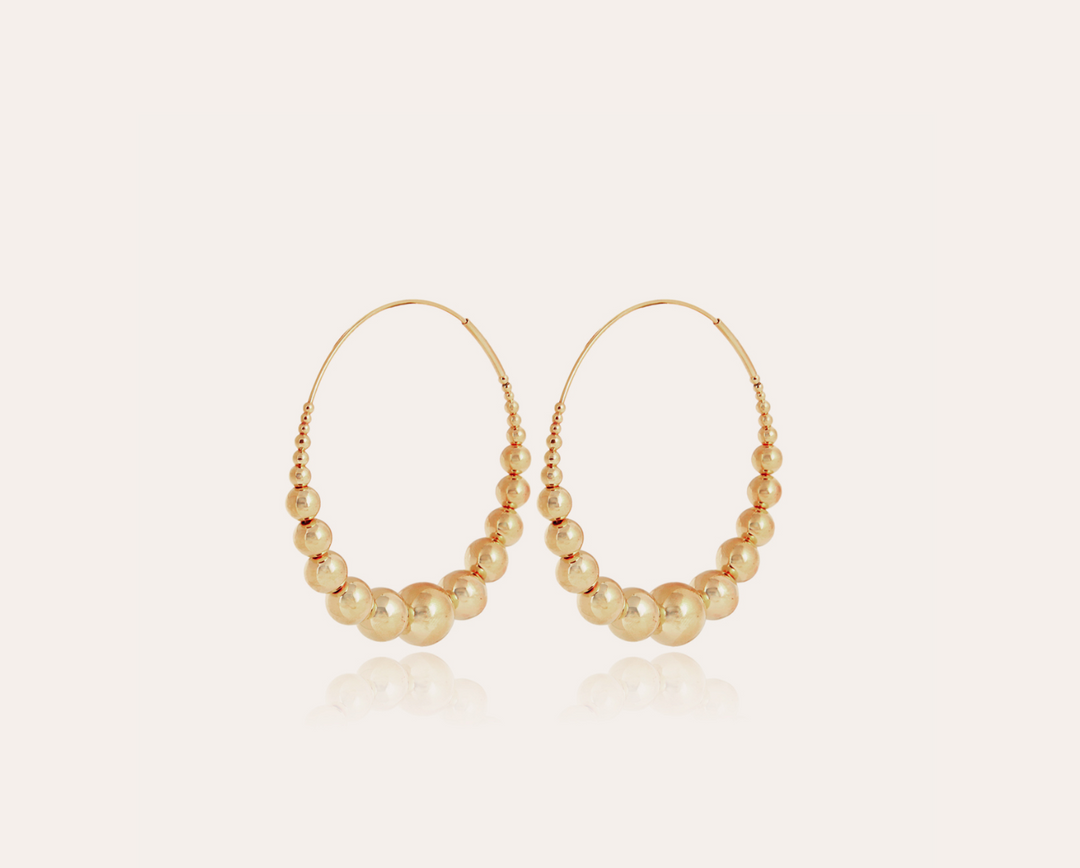 Multiperla hoop earrings gold