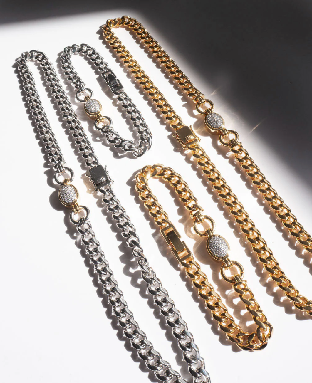 The Pave Oval Link Bracelet
