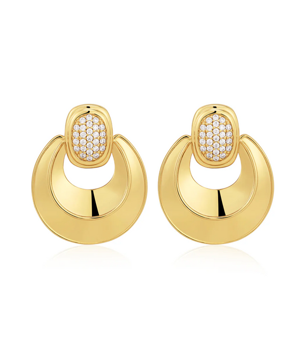 The Pave Doorknocker Hoops