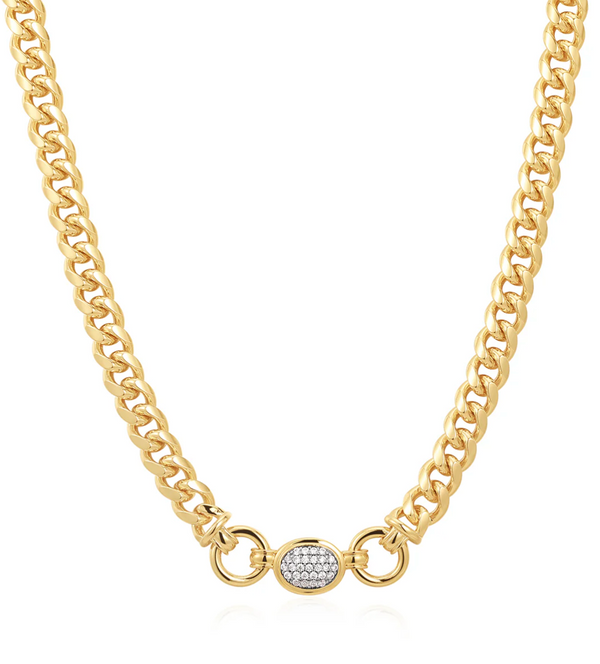 The Pave Oval Link Necklace