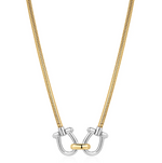 Load image into Gallery viewer, Two-Tone Horsebit Necklace
