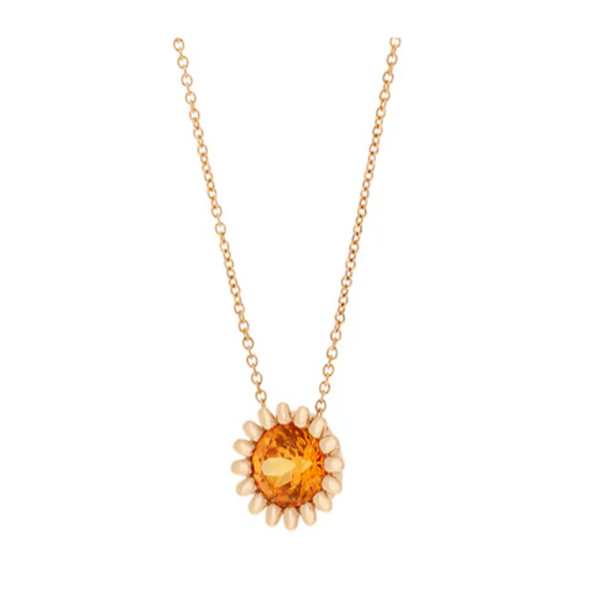 Poppy Pendant Spessartine Gold