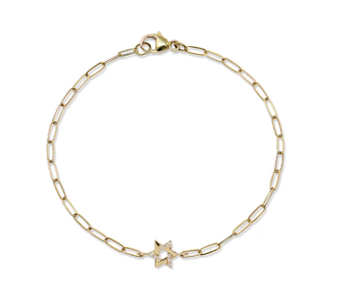 Love Letter Pavé Star of David Bracelet
