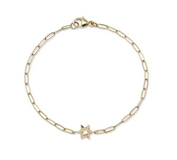 Love Letter Pavé Star of David Bracelet