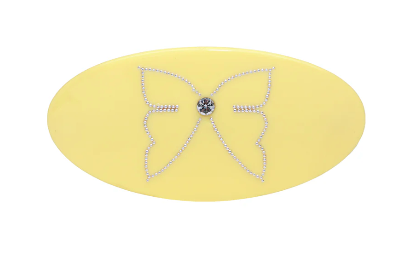 Ponytail Barrette in Lemon Drop