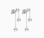 Load image into Gallery viewer, Orbs Transformer Earrings, white gold
