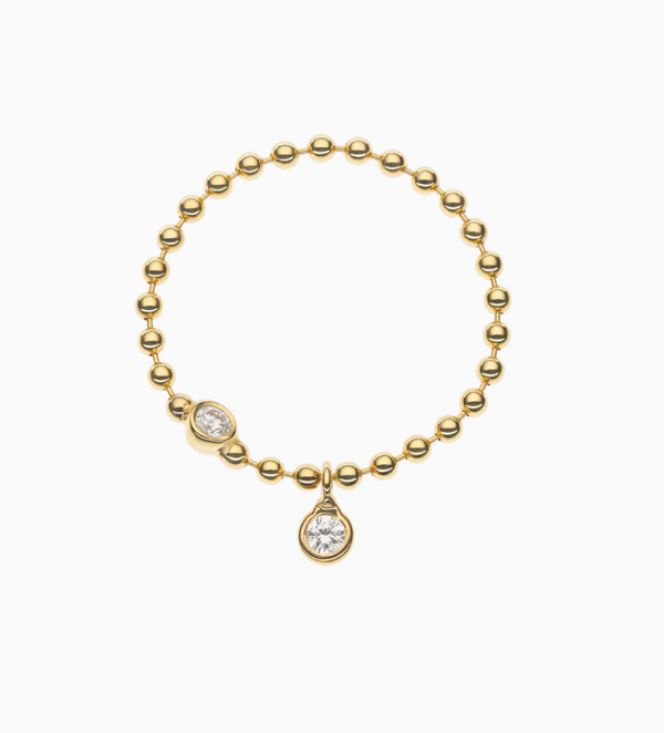Duo Diamonds Eternal Ring, yellow gold