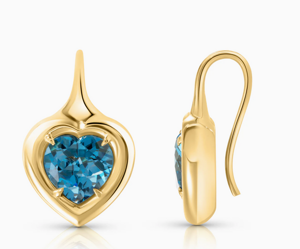 Heart Orb Drop Earrings