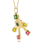 Load image into Gallery viewer, Disco Van Robot Maxi Pendant Diamond Emerald Tourmaline
