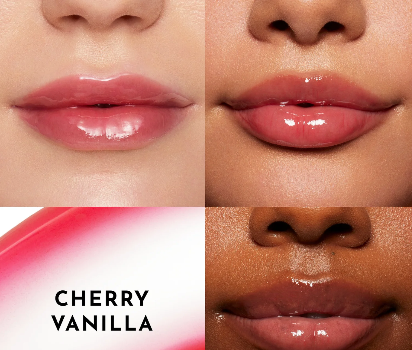 Queen Forget The Filler Lip Plumping Line Smoothing Gloss in Cherry Vanilla - Millo 