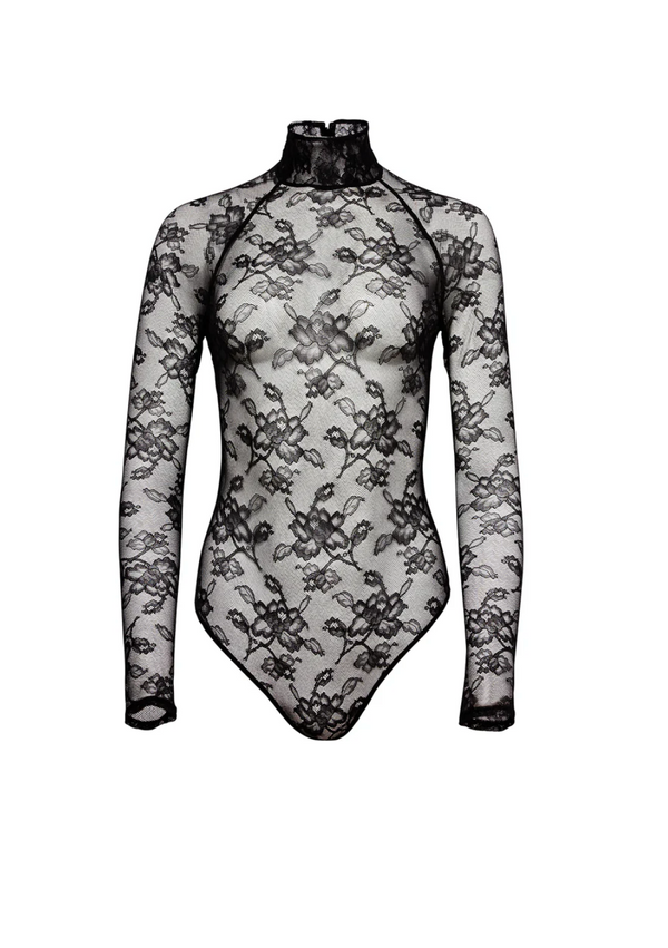 High Neck Lace Bodysuit