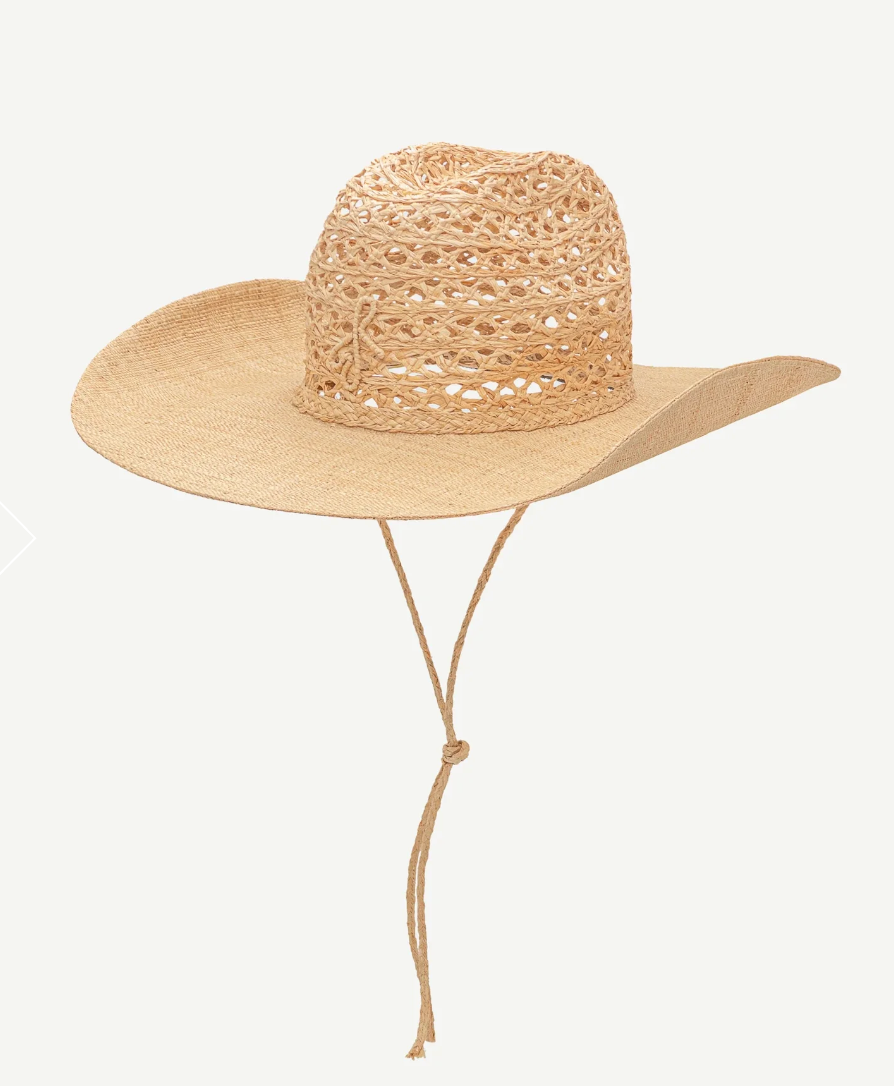Cut Out Straw Cowboy Hat