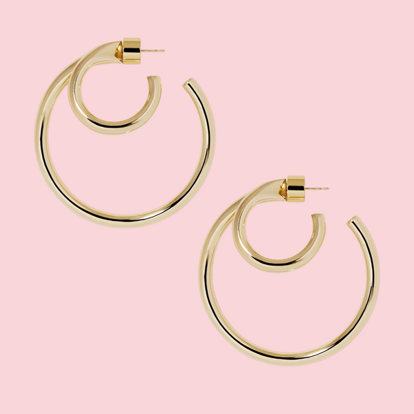 1.5”double lily baby hoops