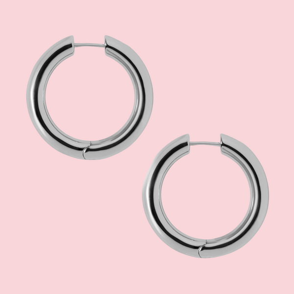 Lily hinged Huggies silver