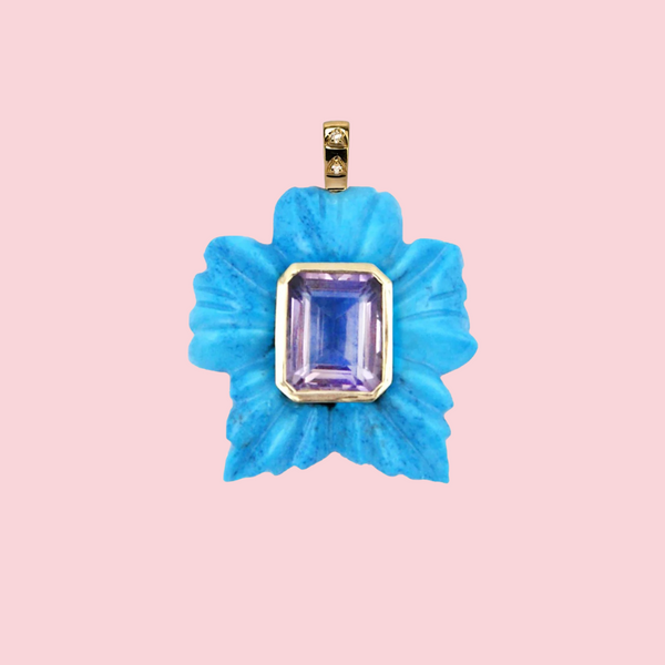 Turquoise Flower Pendant