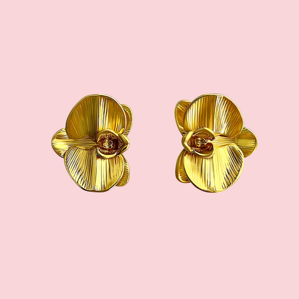 Orchid Earrings- Gold