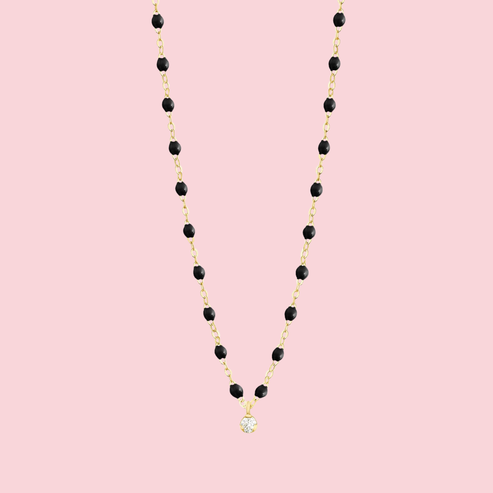 Gigi Supreme Classic 1 Diamond Necklace - Yellow Gold 16.5"