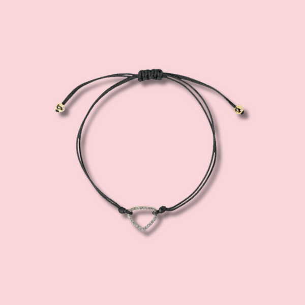 Trina Black Cord Bracelet