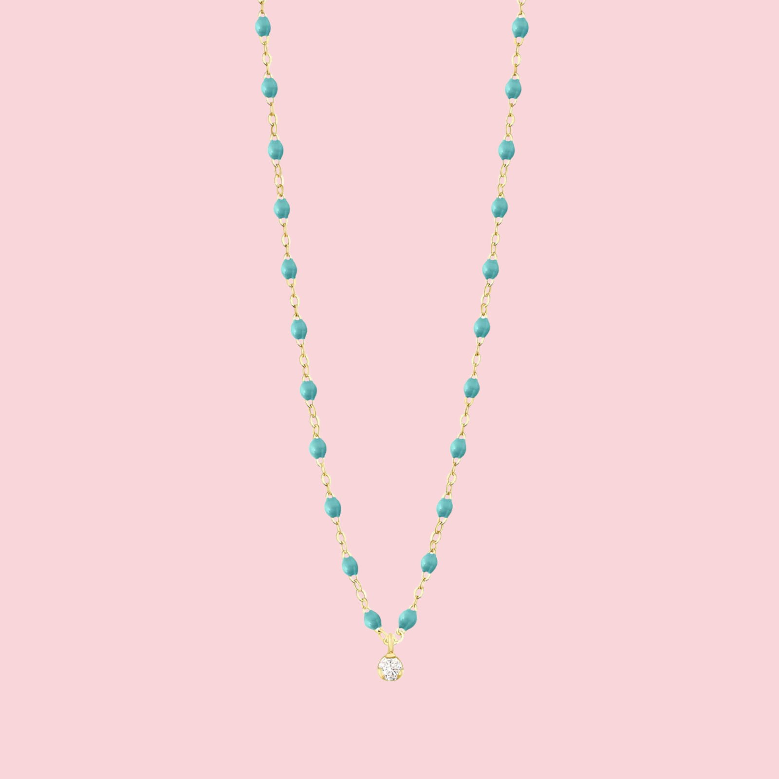 Gigi Supreme Classic 1 Diamond Necklace - Yellow Gold 16.5"