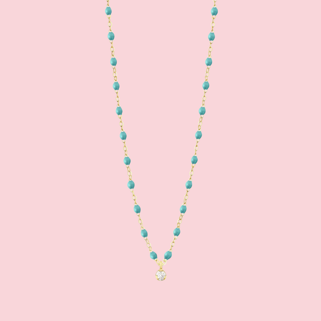 Gigi Supreme Classic 1 Diamond Necklace - Yellow Gold 16.5"