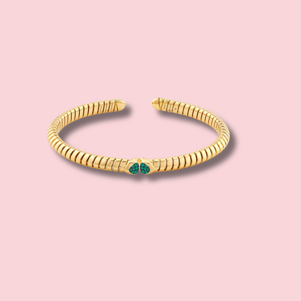 Trisolina Emerald Bangle