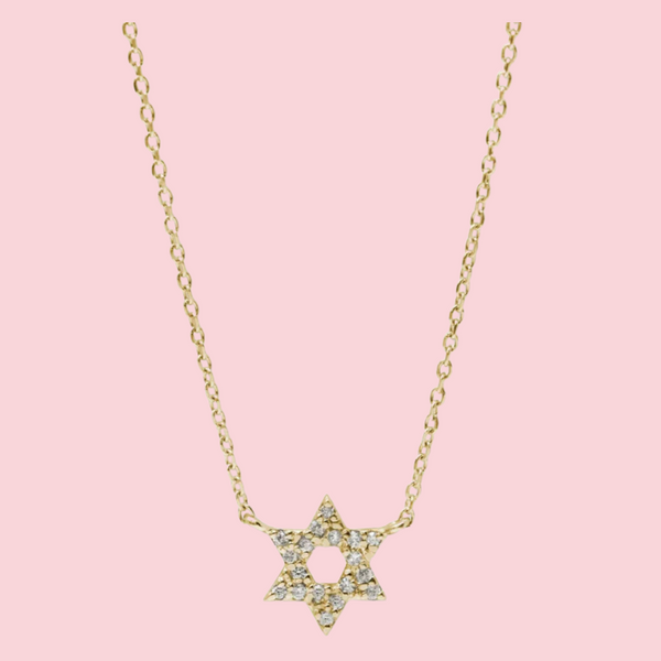 Love Letter Pavé Star of David Necklace