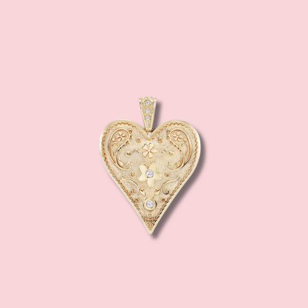 LARGE SOUTHWESTERN HEART CHARM