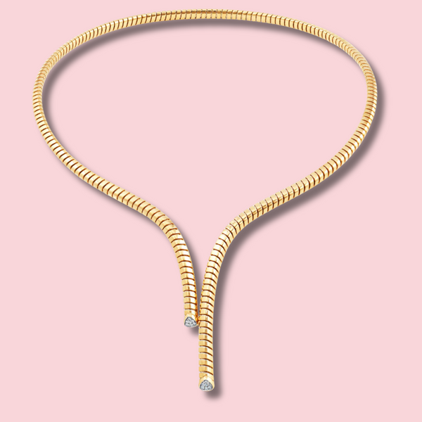 Trisolina Asymmetrical Pavé Collar