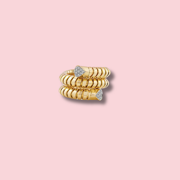 Trisola Pavé Diamond Ring