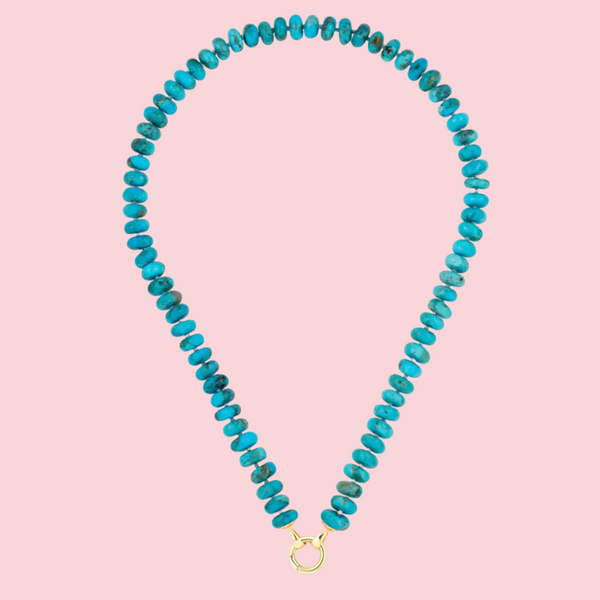 Turquoise Rondelle Bead Necklace