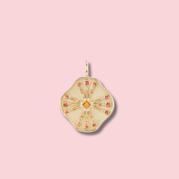 GUIDING LIGHT CHARM ORANGE SAPPHIRE