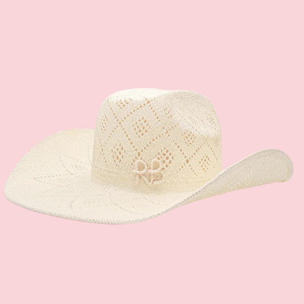 Cut Out-Detail Straw Cowboy Hat