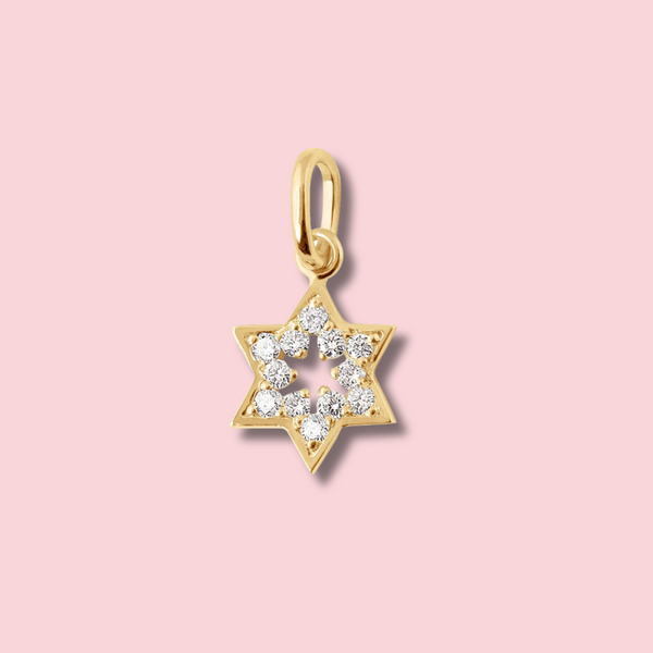 Star of David diamond pendant