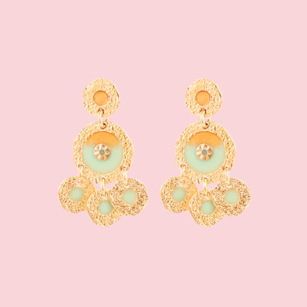 Illusion earrings gold