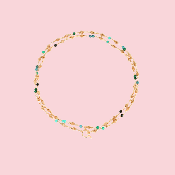 Rosario long necklace gold