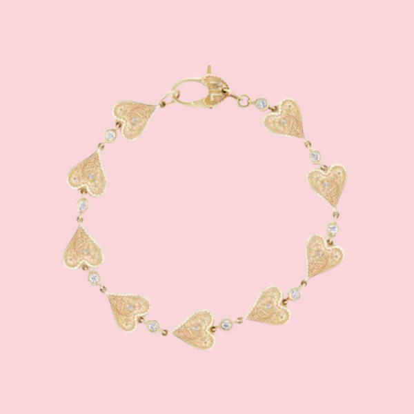 SOUTHWESTERN HEART BRACELET 7"