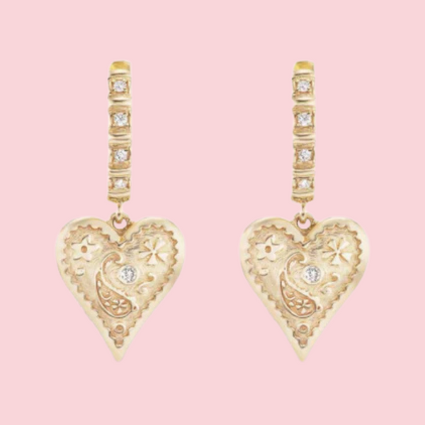 MINI SOUTHWESTERN HEART EARRINGS