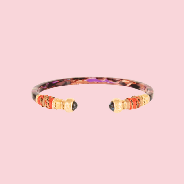 Sari Bis bracelet acetate gold - Amber