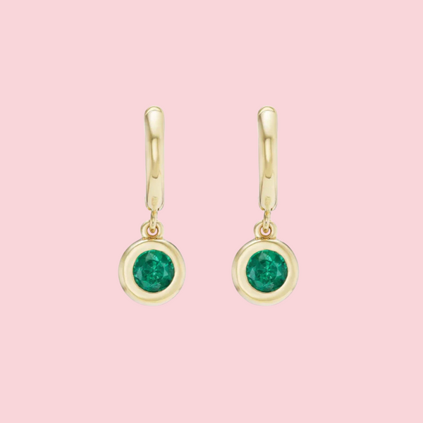 GEMMA DANGLES SMALL EMERALD