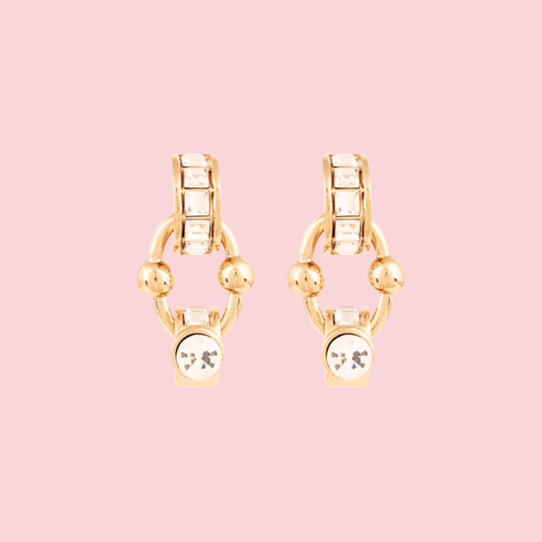 Rivage strass earrings gold