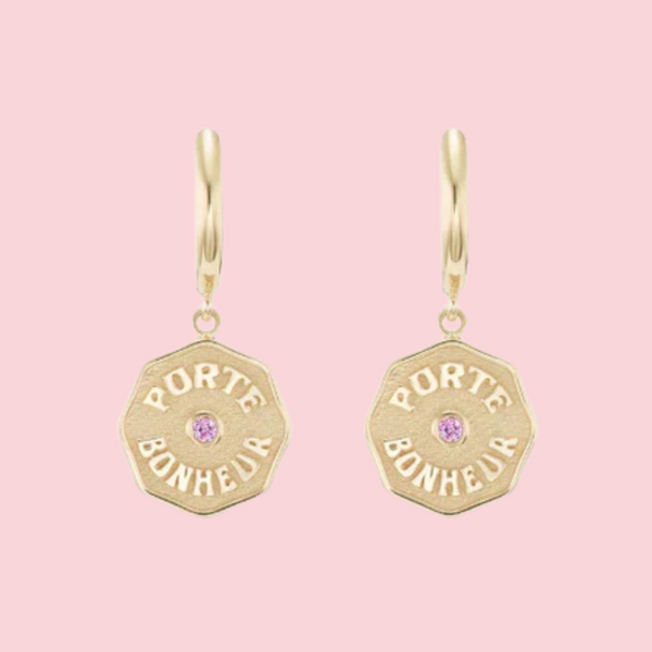 WEE PB HOOPS PINK SAPPHIRE