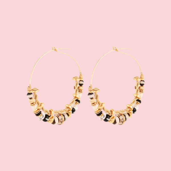 Comedia Serti hoop earrings small size gold