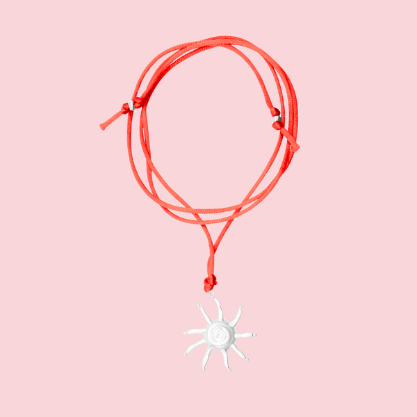 Melina Cord Necklace - Silver
