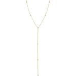 Load image into Gallery viewer, 14k Floating Diamonds Station Lariat
