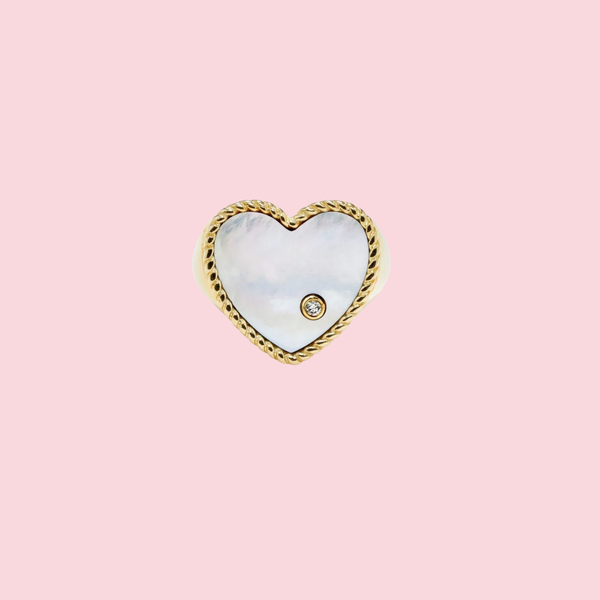 Chevaliere Coeur Nacre
