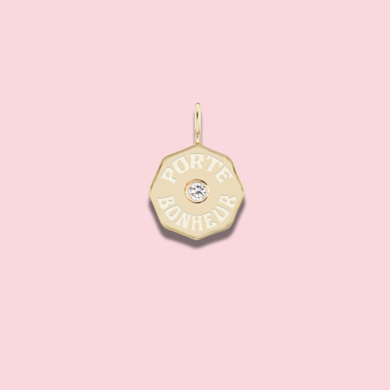 Mini Porte Bonheur Raised Gold Diamond